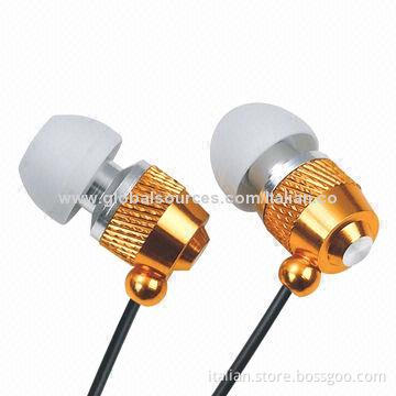 Metal stereo in-ear earphone, wholesale